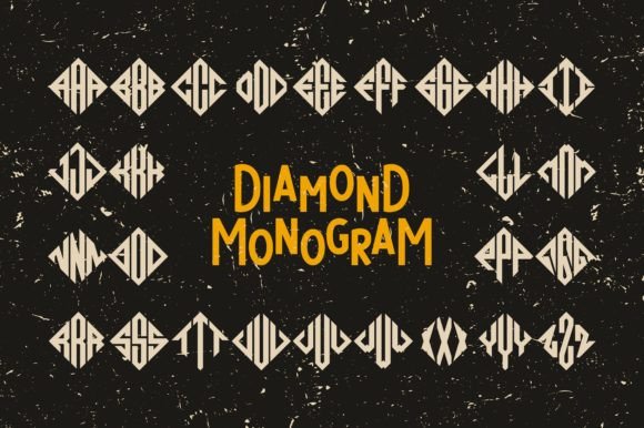 Diamond Monogram: A Creative Font for Unique Branding