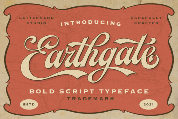 Earthgate: A Bold Handwritten Typeface for Retro Logos