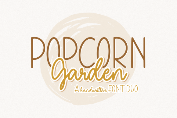 Popcorn Garden Duo: A Handwritten Font Pairing for Authentic Projects