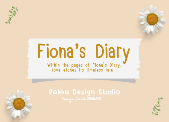 Princess-Inspired Typography: The Fiona's Diary Aesthetic