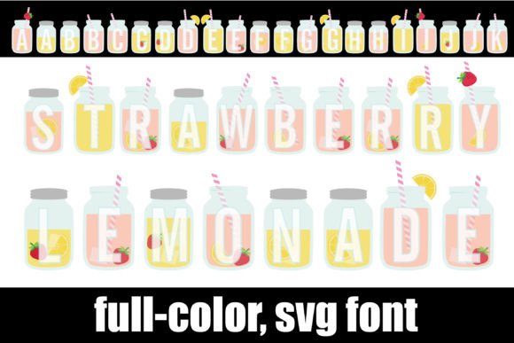 Strawberry Lemonade: A Full-Color SVG Font for Fresh Branding