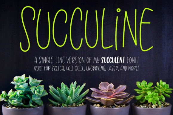 Succuline (single Line): A Font for Modern Crafters