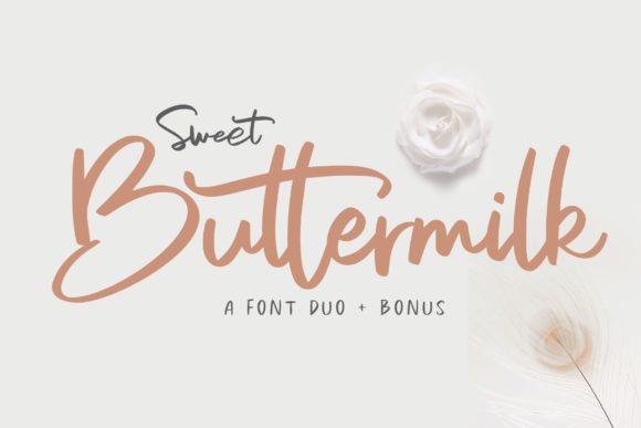 Sweet Buttermilk Duo: A Playful Font for Authentic Projects