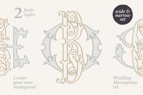Wedding Monograms: A Historical Font for Modern Elegance